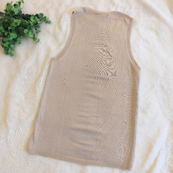 🌷3/15🌷 DKNY silk blend sweater vest size S - Picture 3 of 5